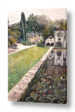ציורי שמן / אקריליק ציורי נוף | גן אנגלי 