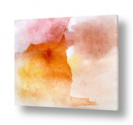 ציור מודרני אבסטרקט בצבעי מים | ענני פסטל