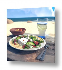תמונות לפי נושאים ארוחה | ארוחה יוונית