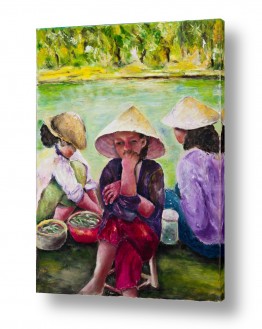 שולי חיימזון שולי חיימזון - אומנות הצבעים- העולם בו אנחנו חיים - Vietnam | ליד הנהר