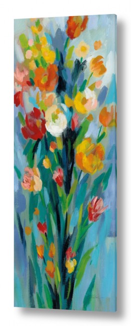 ציורים Silvia Vassileva | זר פרחים צבעוני I
