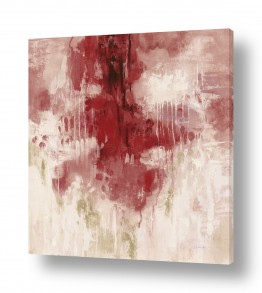 ציורי אבסטרקט מופשט מינימליסטי | גשם אדום