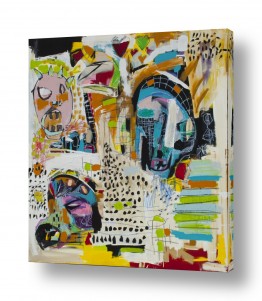 תמונות לסלון תמונות גיאומטריות לסלון | קליפורניה 3