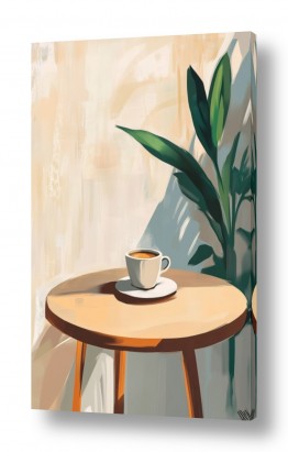 טבע דומם שולחנות | רגע קפה של עצמי