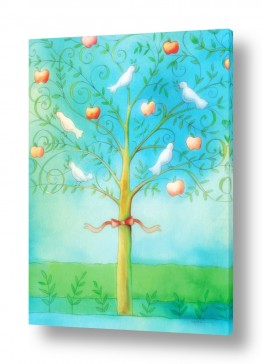 ציורים ציורים של בעלי חיים |  varda doves & apples