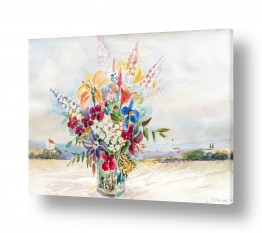 נושאים ציורי נוף על קנבס | פרחים