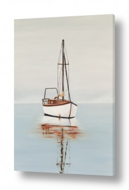 תמונות טבע זריחות | סירה לבנה