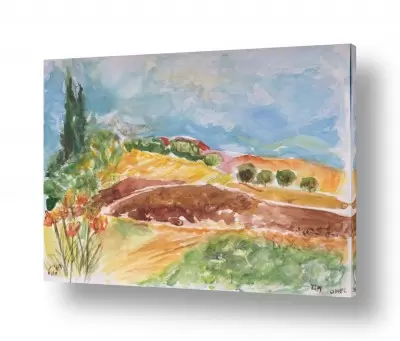 סגנונות איורים ורישומים | העמק בצבעי מים