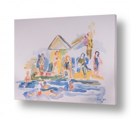 ציורים ציורים אנשים ודמויות | על החוף